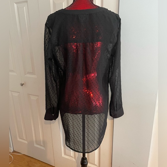 Medina size M black sheer with knitted black polka dots - Picture 5 of 5